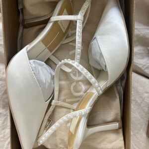 Dolce Vita White Pearl Strappy Heels